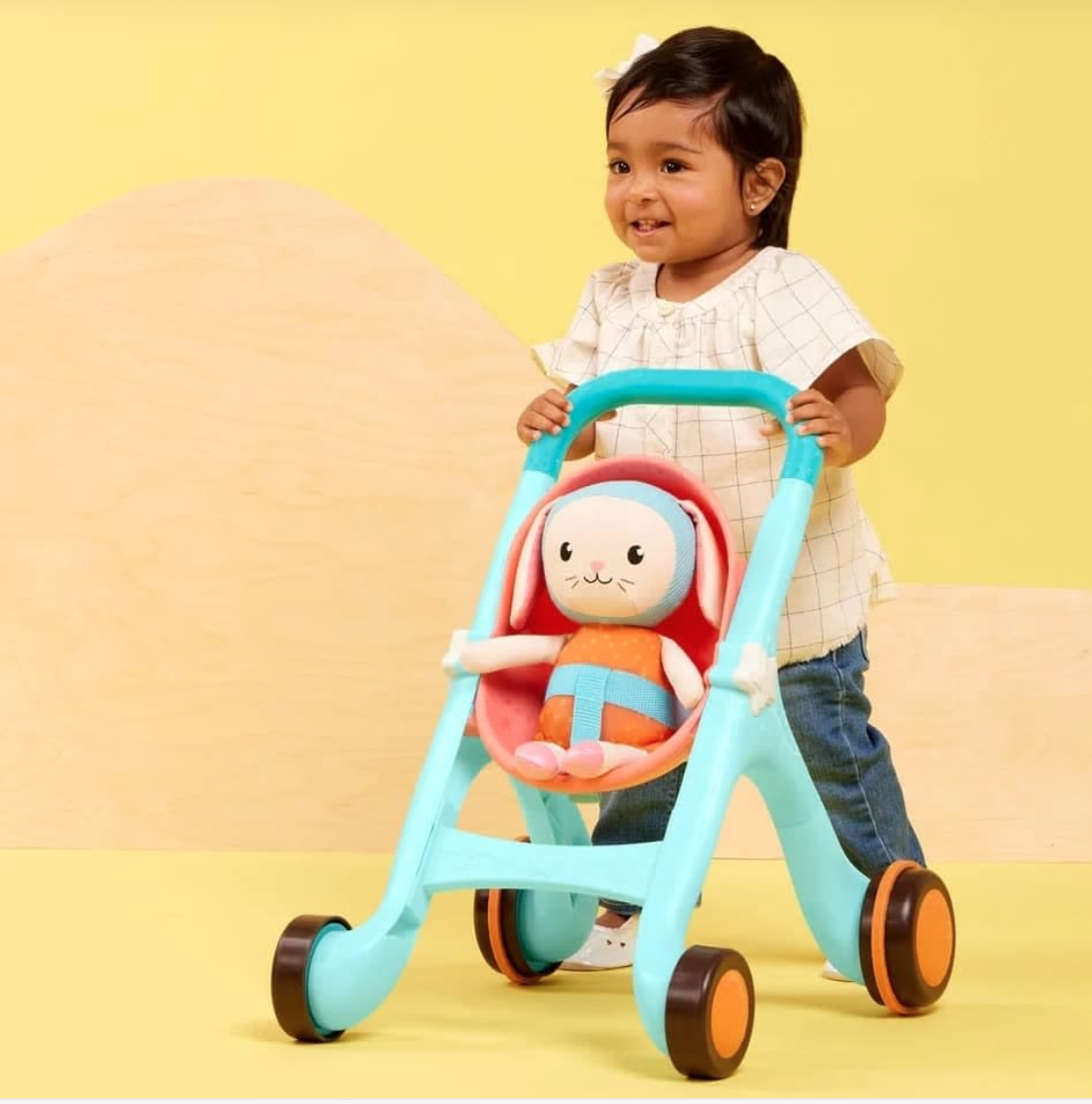kids toy Stroller & Plush Bunny Happy Strolling kids toy baby walker