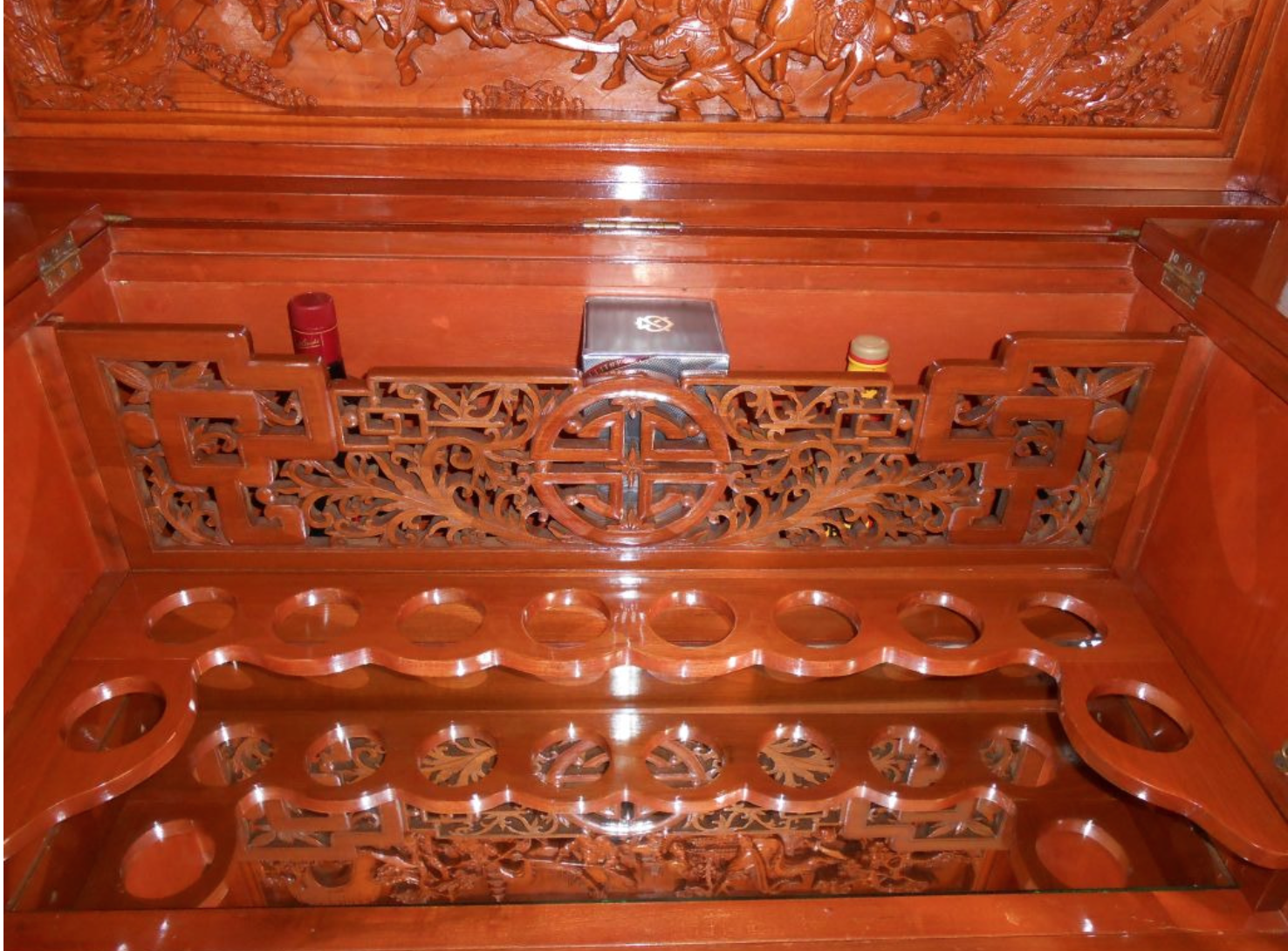 7pc Asian carvew wood Living room furniture