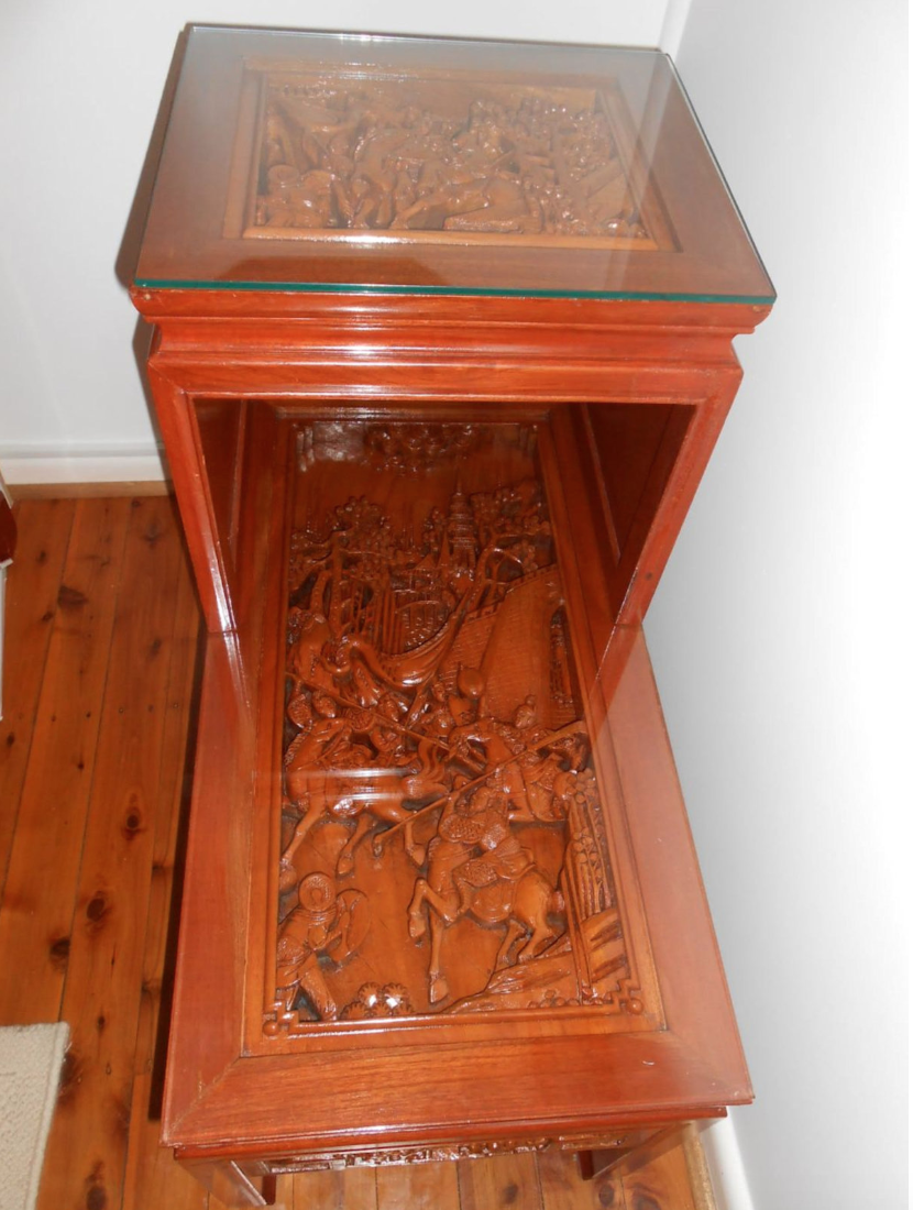 7pc Asian carvew wood Living room furniture