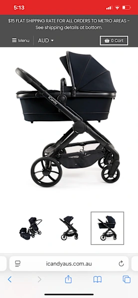 icandy peach pram with bassinet attachment