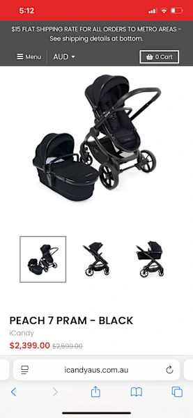 icandy peach pram with bassinet attachment