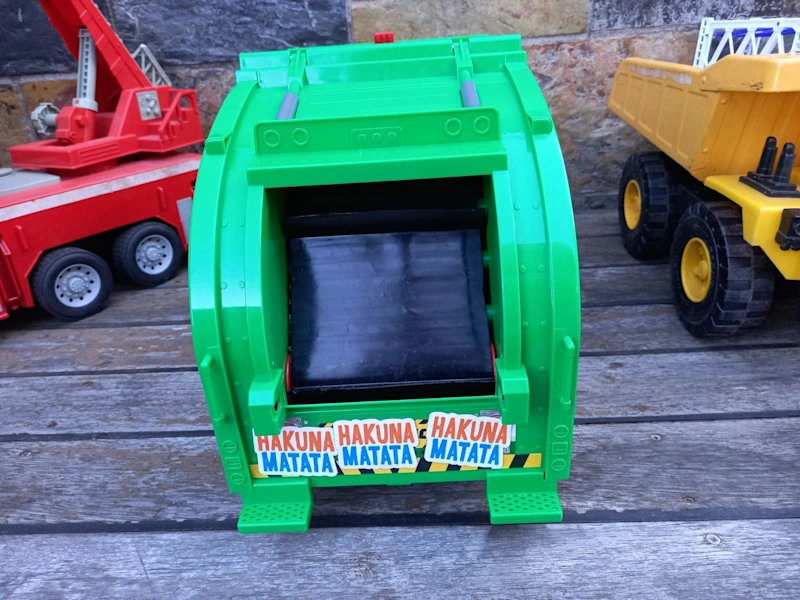 kids toy garbage truck with sounds. Large toy truck