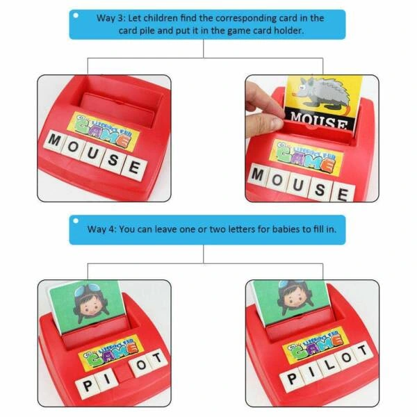 Literacy Fun Game Kid Toys Early Learning English Word Card Children