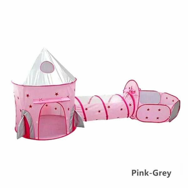 WOWMART Kid Toy 3-In-1 Toddler Crawling Tunnel Tent Playhouse Ball Pit