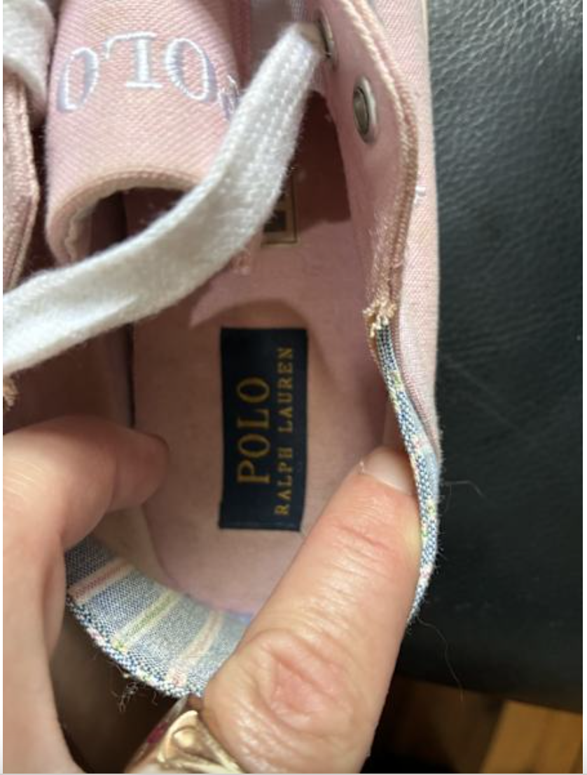 Polo Ralph Lauren Pink Sneakers Size 37 Excellent Condition