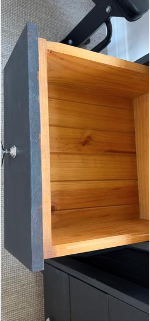 Pair 2x timber bedside tables drawers