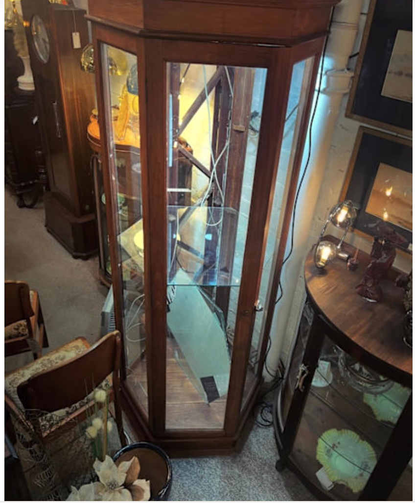 Original Hexagonal Museum Display Cabinet