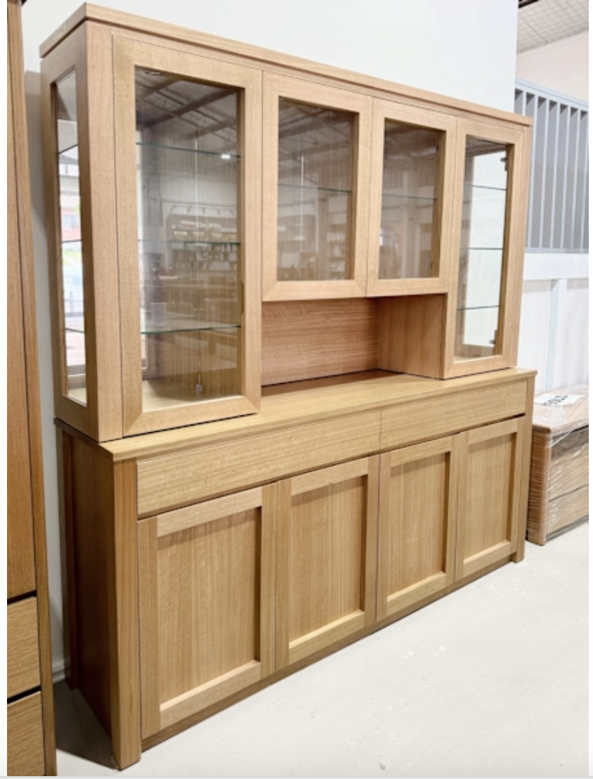 Tassie Oak Display Cabinet